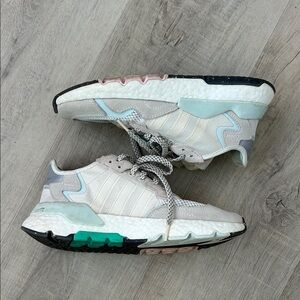 Adidas Cream and Gray Sneakers with Pastel Accents